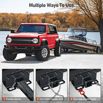 Trailer Hitch 2" Receiver Compatible for Ford Bronco 2021 2022 2023 Models Accessories(NOT for Bronco Sport) - OMOTOR
