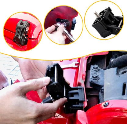 Locking Hood Latch Hood Lock Compatible with 2018-2025 Jeep Wrangler JL 4XE Gladiator JT Hood Latches Kit Hood Catch Replacement Accessories, Eliminate Hood Flutter, 2X Keys, 1 Pair