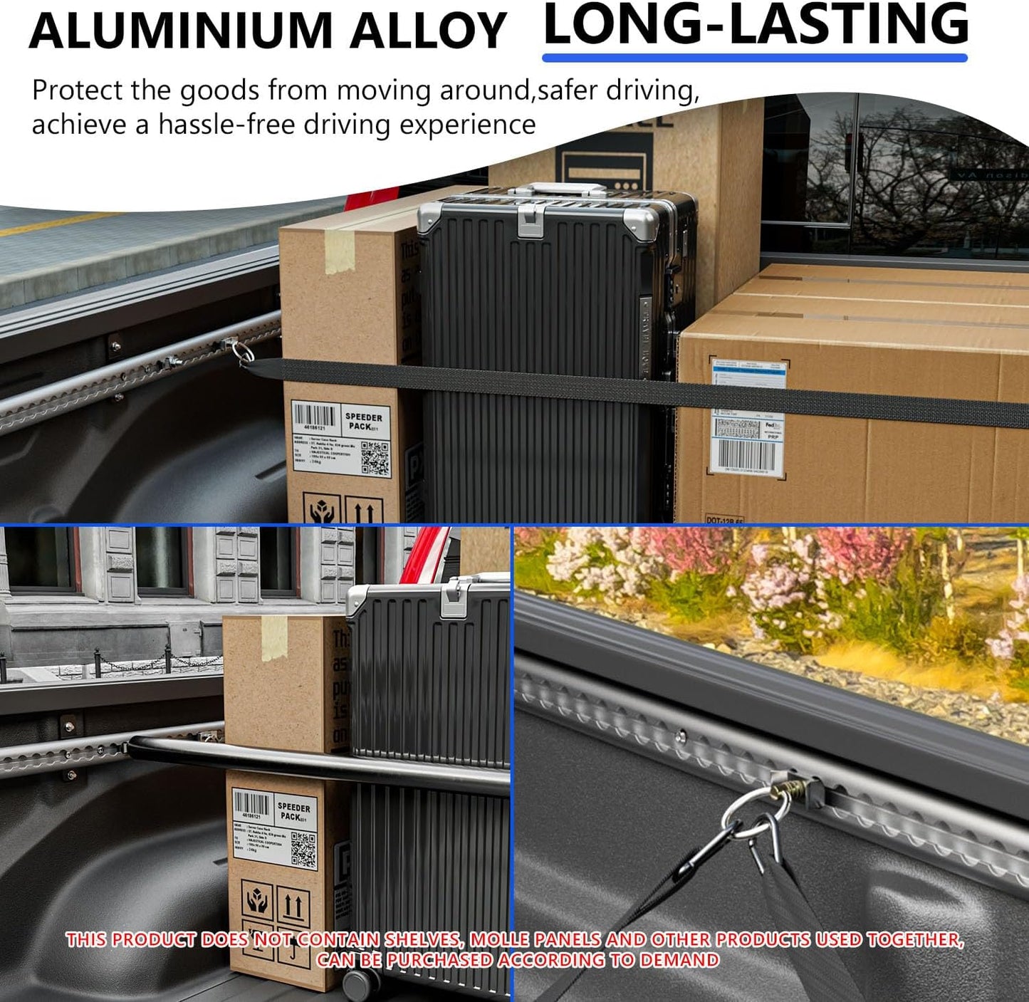 5.7FT Side Bed Rail Compatible with 2019-2025 Dodge Ram 1500 Tie Down Rail Trail Rail System Replacement for 2019-2025 Dodge Ram 1500 Accessories (Side Trail Rail)