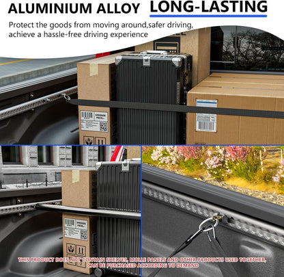 5.7FT Side Bed Rail Compatible with 2019-2025 Dodge Ram 1500 Tie Down Rail Trail Rail System Replacement for 2019-2025 Dodge Ram 1500 Accessories (Side Trail Rail)