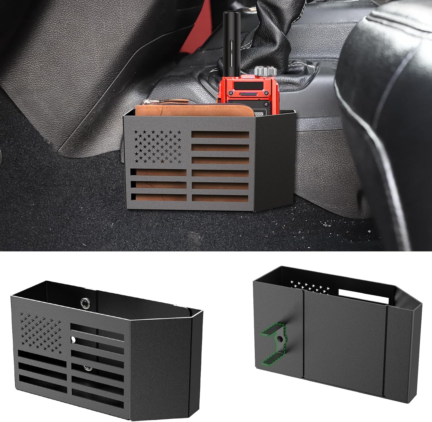 Upgrade Metal Gear Shift Center Console Organizer for Jeep Wrangler Gladiator JL JLU 2023-2025 & 2018-2022 Rubicon Sahara 4xe (Not for JK/JKU)
