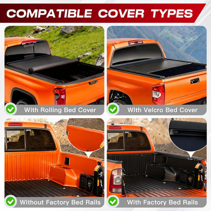 Adjustable Roll Bar for Truck with Cargo Basket Compatible with Full-Size Pickup Trucks Ford F-150, Chevy Silverado 1500, Ram 1500, GMC Sierra 1500, Tundra, Titan