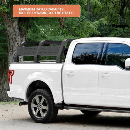 Truck Rack for Full-Size Trucks Without Bed Rails 17.3'' Truck Bed Rack Compatible with 2002-2022 Dodge Ram 1500, 2014-2022 Chevy Silverado 1500, 2015-2022 Ford F-150, 2007-2013 Toyota Tundra - OMOTOR