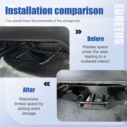 Under-Seat Storage Tray for Manual Seats For Jeep Wrangler JL/JLU 2018-2025 Gladiator JT 2020-2025