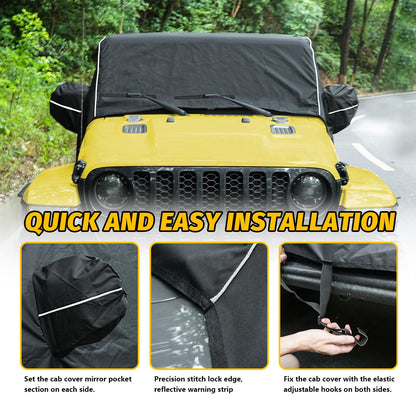 Resistant Black Cab Cover for Jeep Gladiator JT 2020-2024 4 Door