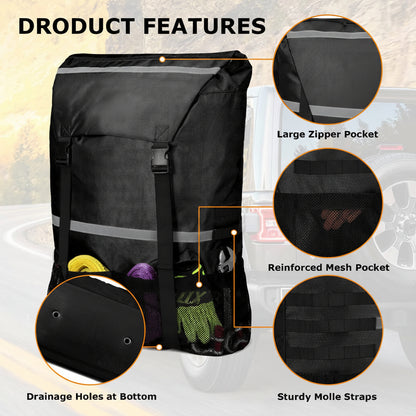 Spare Tire Trash Bag, Offroad Storage Bag Heavy Duty Truck Tailgate Fits up to 40" Tire for Jeep Truck SUV Car