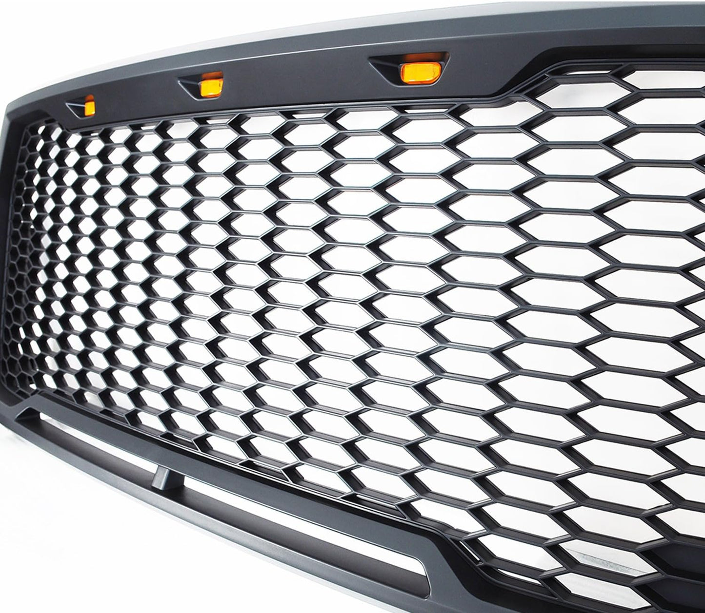 Front Grille with Amber LED Lights Compatible with 2015-2017 F150 Pickup