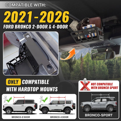 Overhead Storage Basket for Ford Bronco 2021-2025