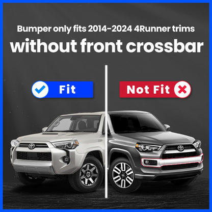 Center Bumper Guard Compatible with 2014-2024 Toyota 4Runner (Exclude Limited; Nightshade; TRD Sport)