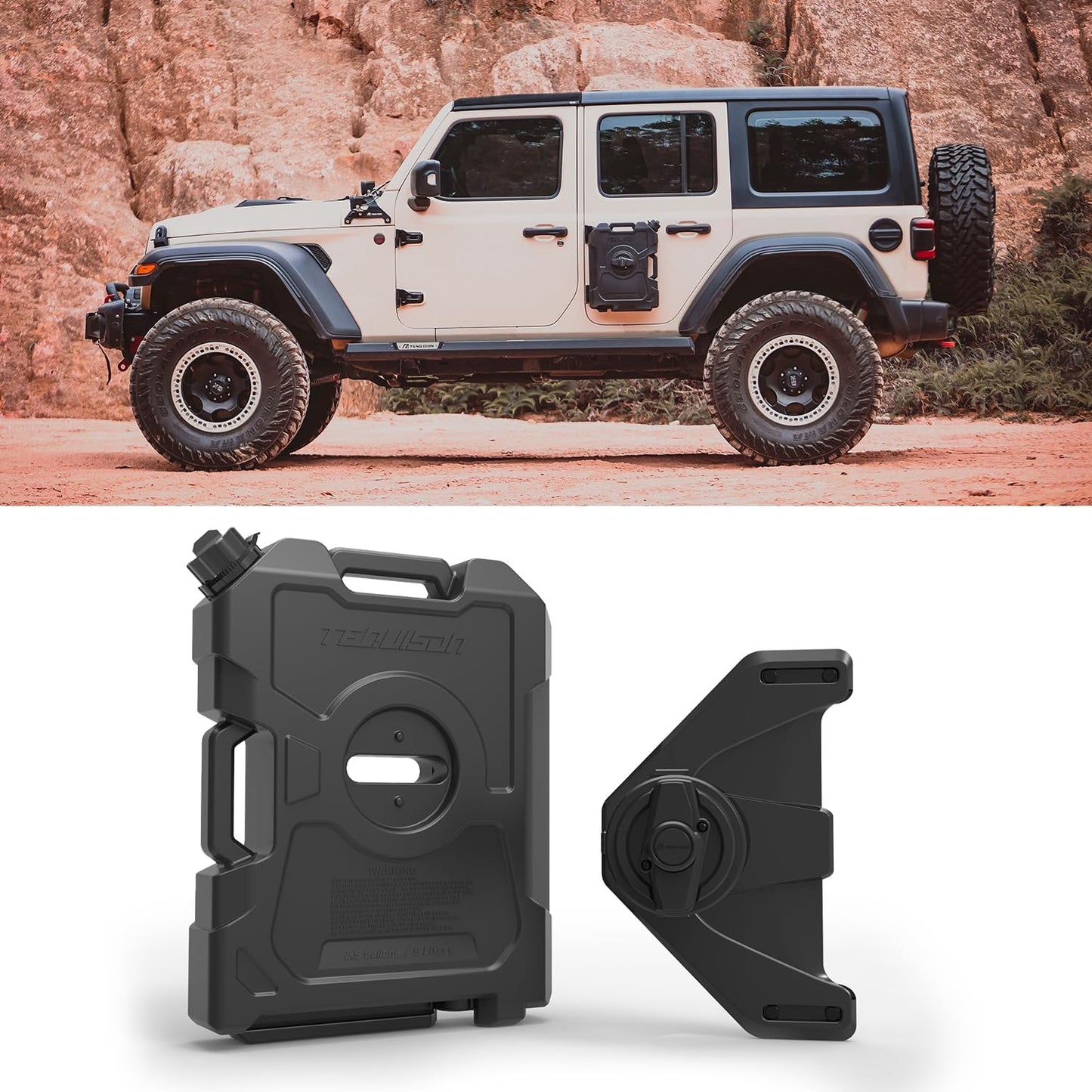Door Hinge Container and Mount Set Compatible with 2007-2026 Jeep wrangler JL JK & Gladiator JT