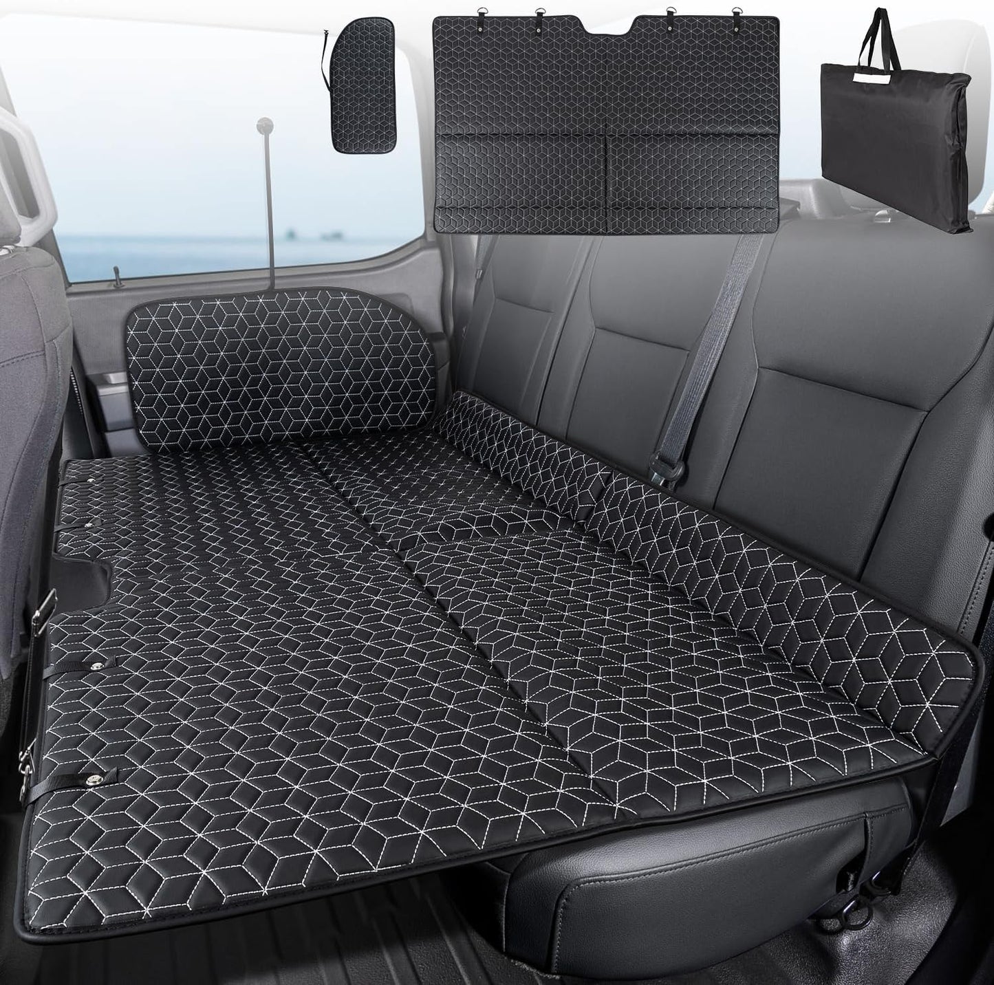 Back Seat Extender Truck Bed Mattress Car Camping Air Mattress for F150/RAM 1500/Silverado