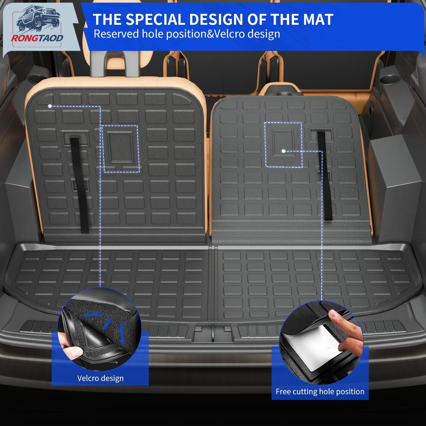 Cargo Mat + 2nd & 3rd Row Backrest Mats for 2021-2026 Kia Sorento