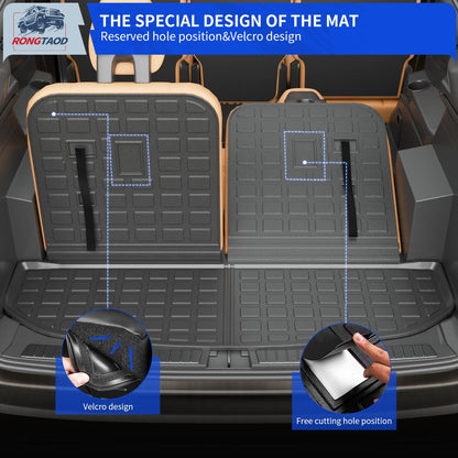 Cargo Mat + 2nd & 3rd Row Backrest Mats for 2021-2026 Kia Sorento