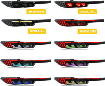 LED Tail Lights Assembly Compatible with Toyota Camry 2025 2026 9th Gen Start-up Animation Sequential Turn Signal Rear Lamps Accessory With Middle Light