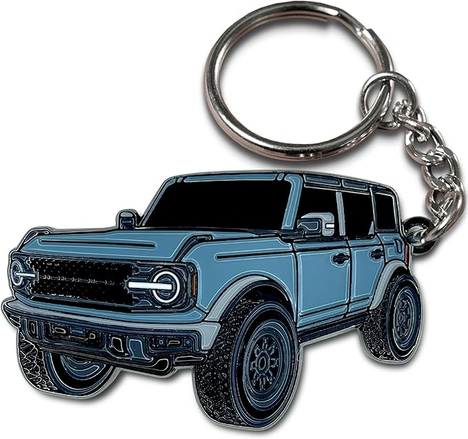 Bronco Keychain Accessories 4 door key chain Fob Cover Cool Mods compatible with Ford Bronco 2021 2022 2023