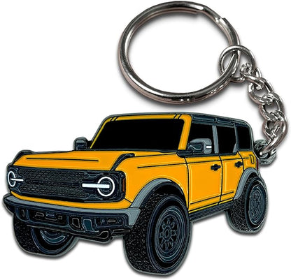 Bronco Keychain Accessories 4 door key chain Fob Cover Cool Mods compatible with Ford Bronco 2021 2022 2023 - OMOTOR