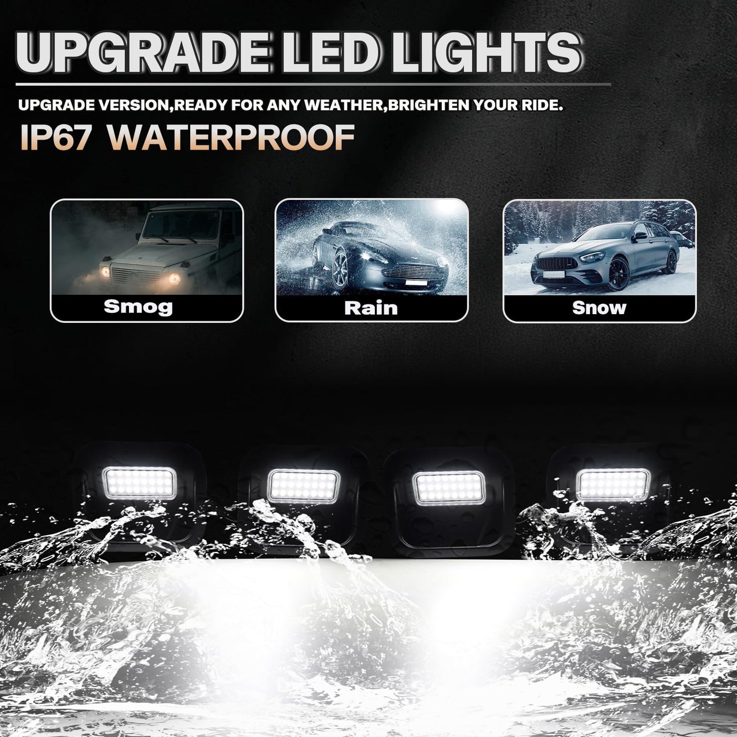 4PCS LED Multipro Tailgate Step Lights For GMC Sierra & Chevy Silverado 1500 2500 3500 HD 2020 - 2025