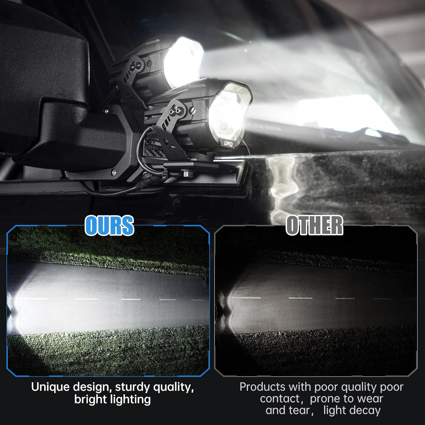 Aluminum High Low Beam Switchable A-Pillar Spotlight Trucks Fits For Jeep Ford etc ATV Motorcycle