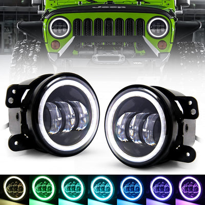 Led Fog Lights for Jeep Wrangler JK LJ TJ Sahara Sport Rubicon H1 H2 1997-2017