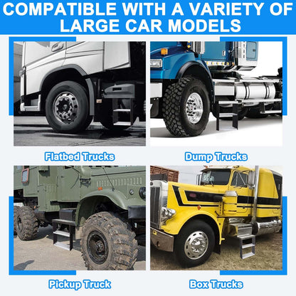 Universal Flexible Rubber Truck Step, Commercial Truck Accessories with 14" Wide x 10" Tall