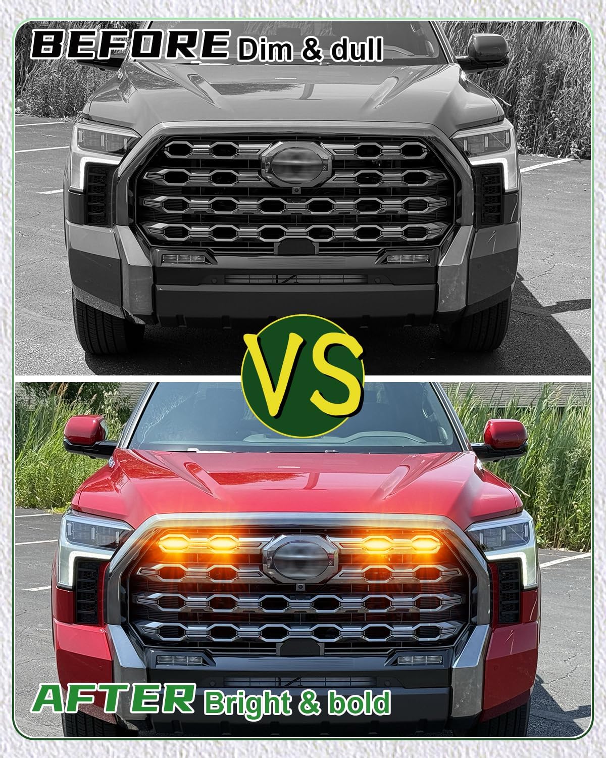 4PCS LED Front Grill Lights for Toyota Tundra 2022-2026 3rd Gen