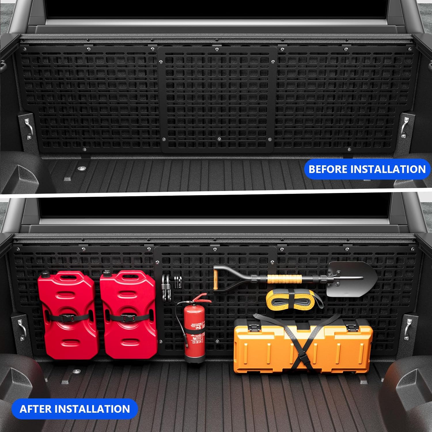 5.5FT Front Bed Molle Panel Compatible with 22-24 Toyota Tundra Truck Bed Panel System Replacement for 2022-2024 Toyota Tundra Accessories(Front Bed Molle Panel)