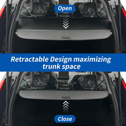 ZXMOTO Cargo Cover Compatible with Honda CRV 2023 2024 2025 with Carbon Fiber Textur Retractable Type Retractable Rear Trunk Security Cover Shielding Shade Accessories
