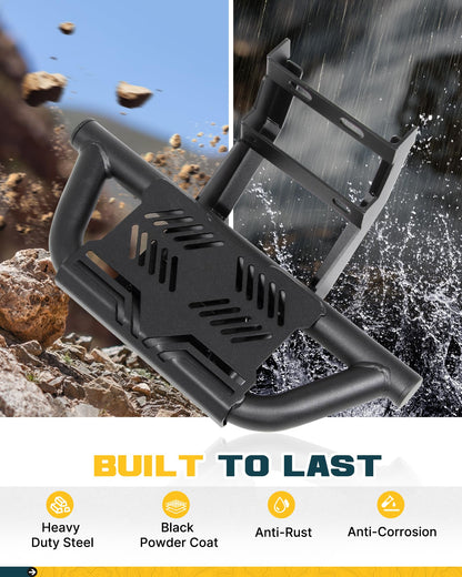 Side Steps Running Boards Compatible with 2015-2026 Ford F150 SuperCrew & 2017-2026 F250 F350 Super Duty