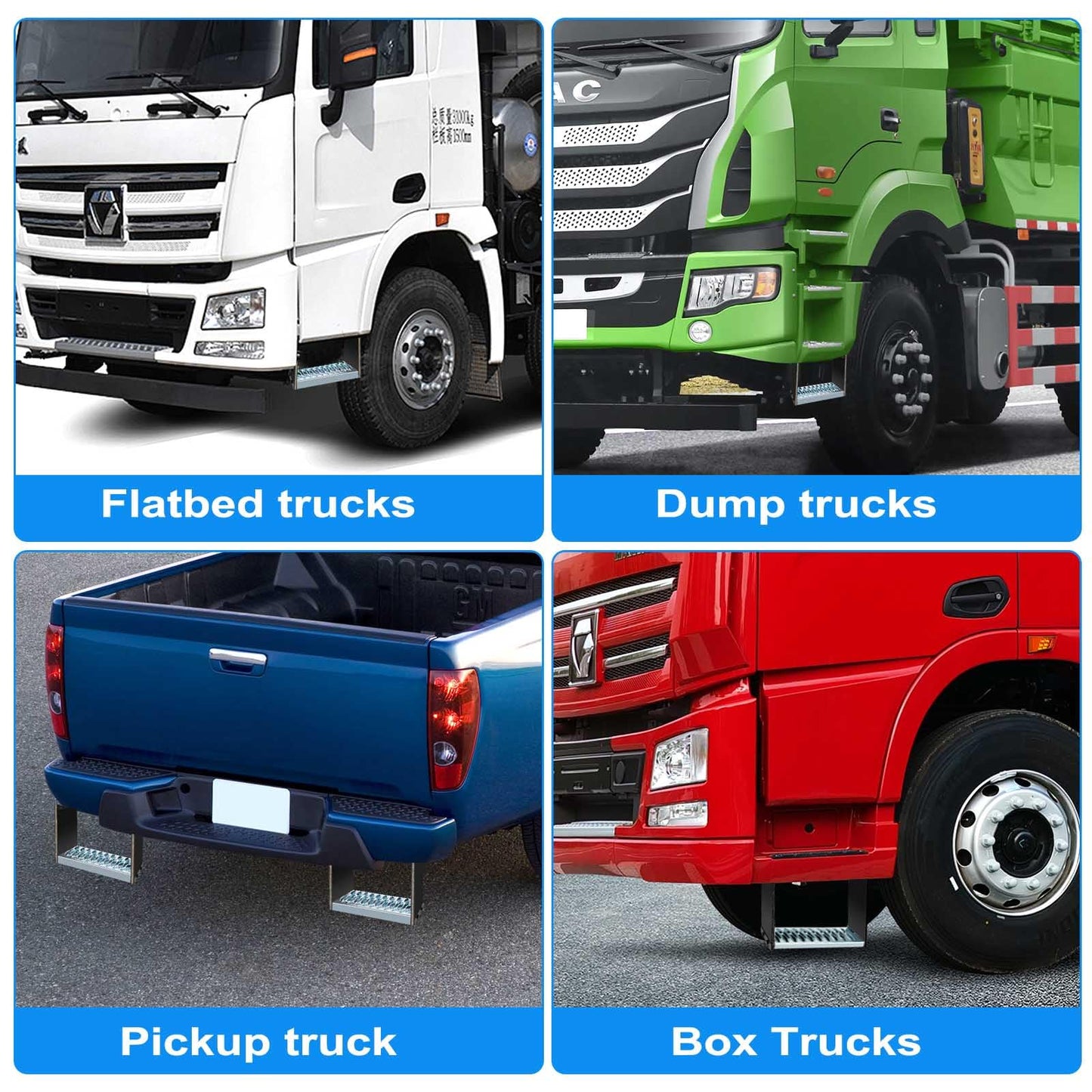 Universal Flexible Rubber Truck Step, Commercial Truck Accessories with 14" Wide x 10" Tall