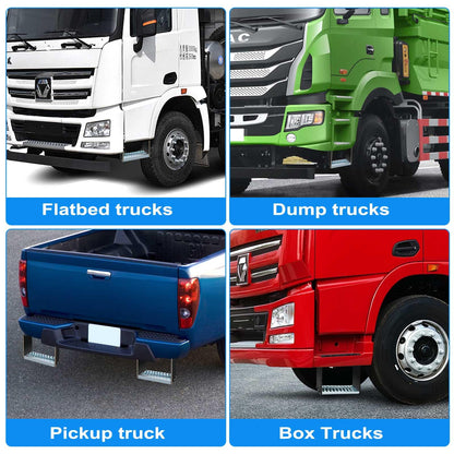 Universal Flexible Rubber Truck Step, Commercial Truck Accessories with 14" Wide x 10" Tall