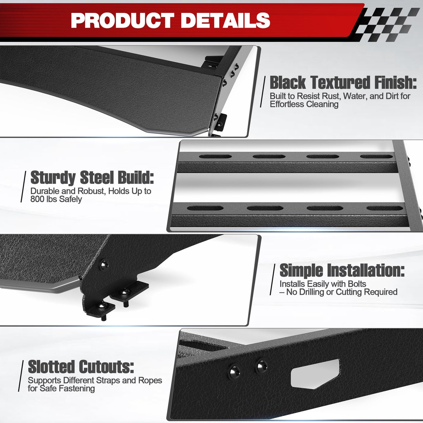 Roof Rack for 2019-2025 Ranger Supercrew, 800LBS Capacity