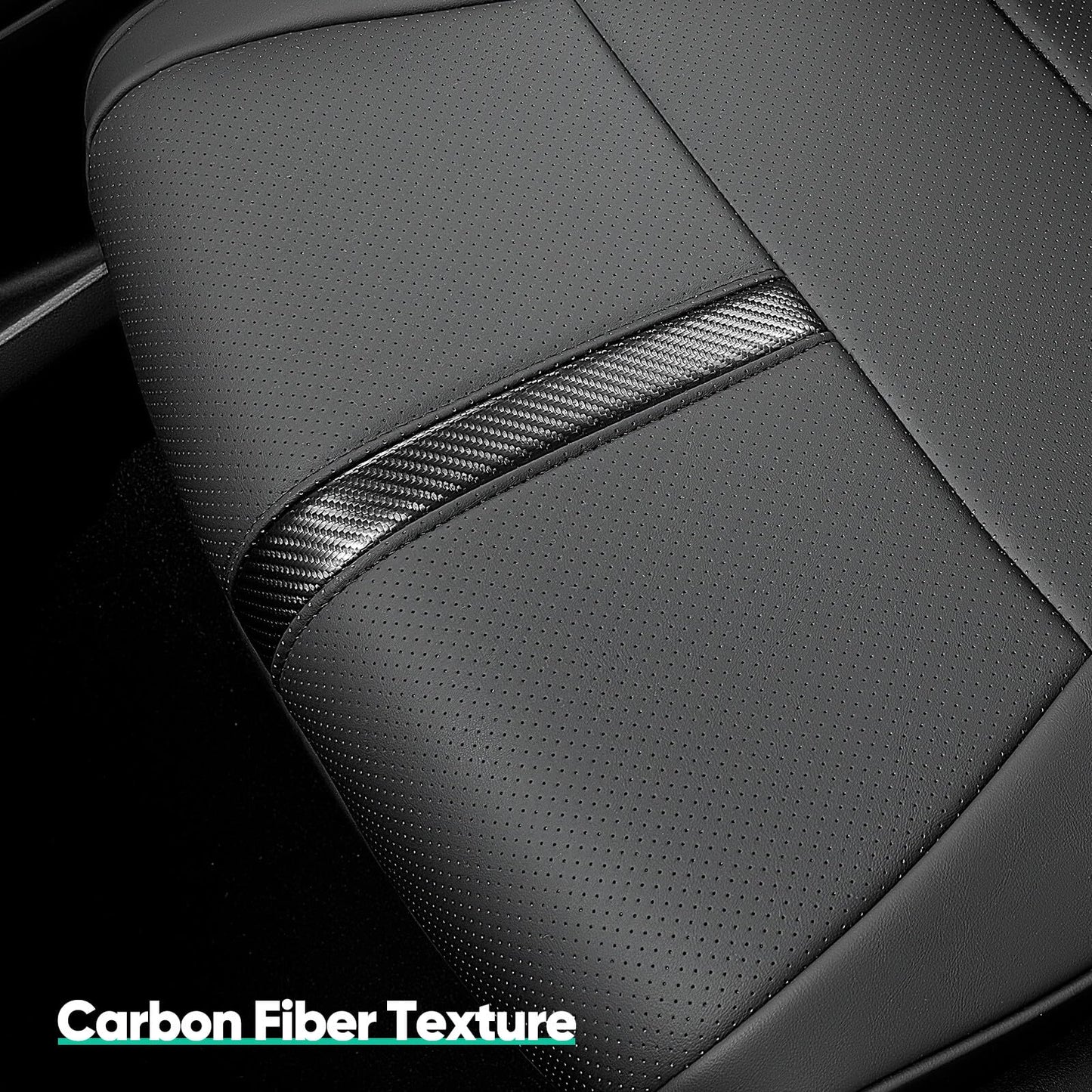 Leather Waterproof Black Seat Covers  for Ford F150 Seat Covers 2015-2026 SuperCrew/CrewCab(XL,XLT)