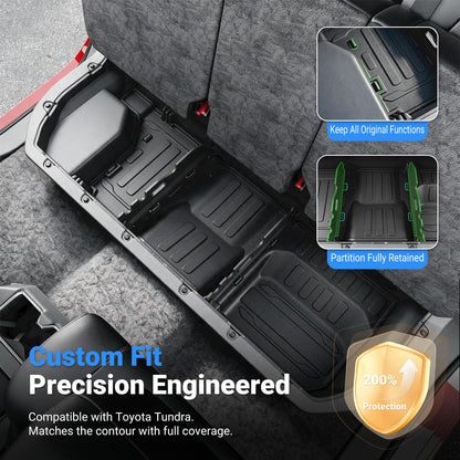 2nd Row Under Seat Storage Mat Compatible with 2022-2026 Toyota Tundra