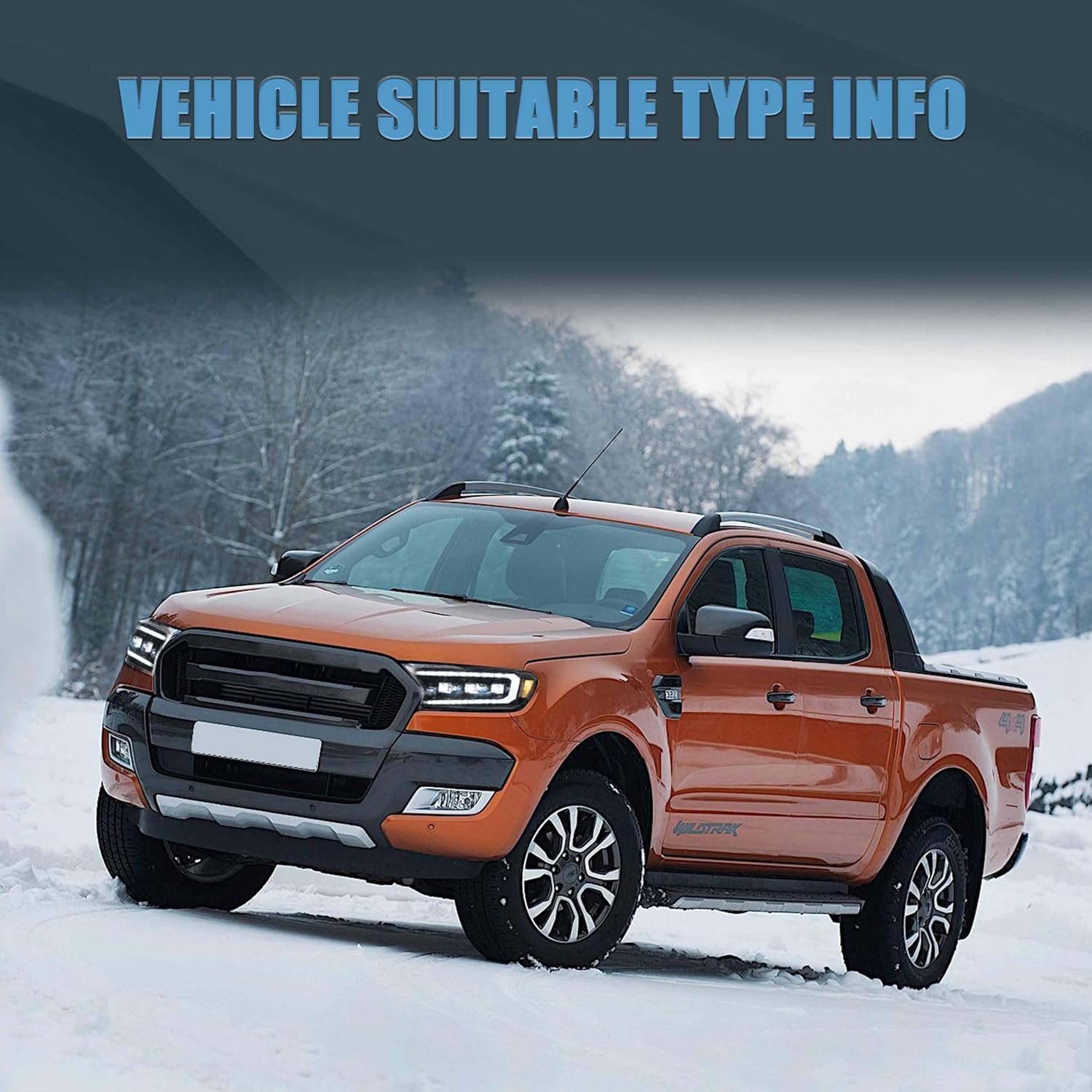 VLAND Headlights Assembly Fit for 2019-2024 Ford Ranger, with Sequential Turn Signal, Projector/Clear