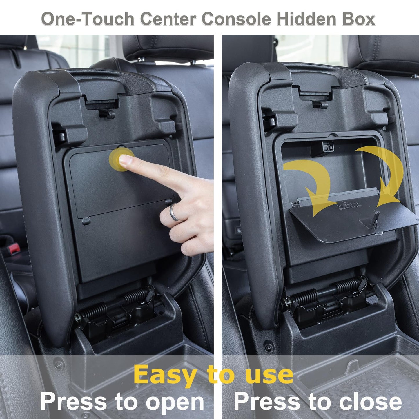 Center Console Hidden Organizer Box Compatible with Jeep Wrangler JL/JLU 4XE and Jeep Gladiator JT 2018-2026