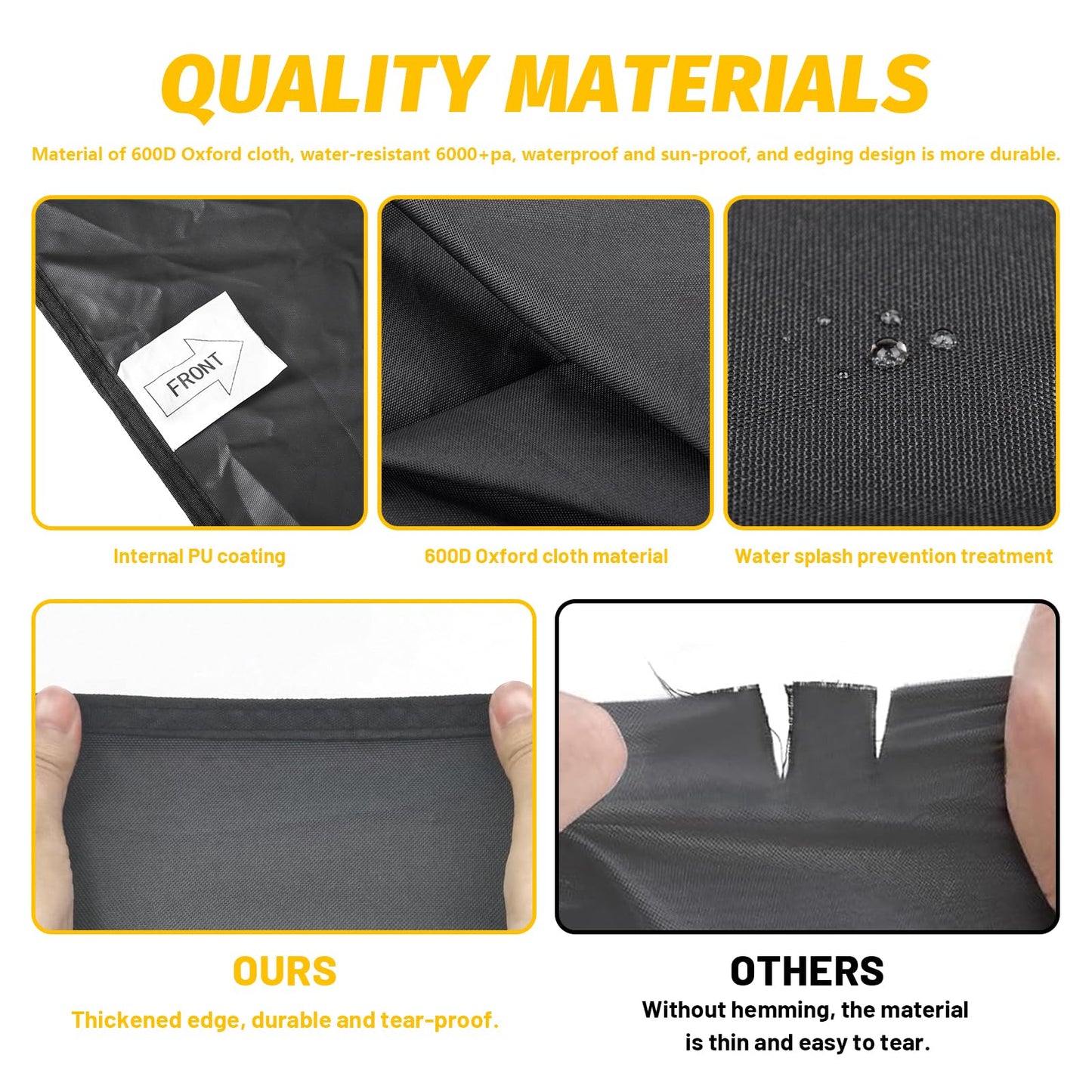 Resistant Black Cab Cover for Jeep Gladiator JT 2020-2024 4 Door