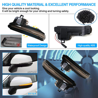 2Pcs Car Led Side Mirrors for Toyota RAV4 2019-2025/2016-2024 Tacoma/2020-2025 Highlander