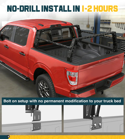 Overland Bed Rack Fit for Full-Size Pickups with Side Cross Bars, Fit for F150/Ram 1500/Silverado/Sierra