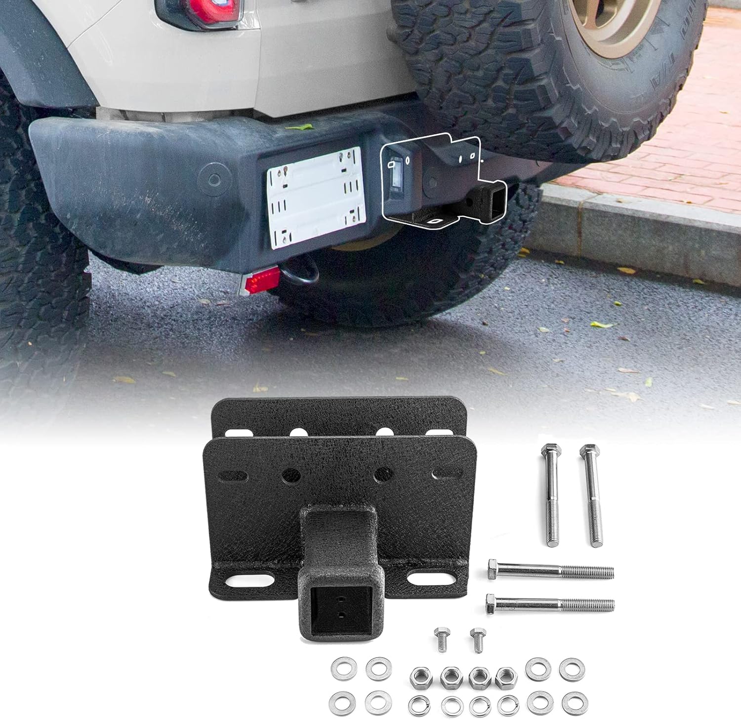 Trailer Hitch 2" Receiver Compatible for Ford Bronco 2021 2022 2023 Models Accessories(NOT for Bronco Sport)
