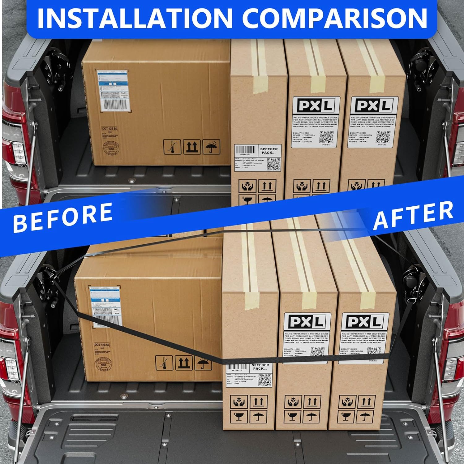 2PCS Retractable Ratchet Straps Compatible with 2015-2025 Ford F150 Retractable Tie Down Straps Replacement for 2015-2025 Ford F-150 Accessories