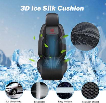 Cooling Car Seat Cushion Front Seat,12V Cooling Seat Cover for Car with 10 Fans,Rapid Cooling with Automatic Start and Pause Seat Cushion (Black)