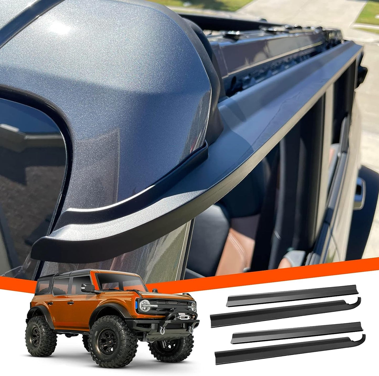 Rain Guard Window Visors for Ford Bronco 2021 2022 2023 Accessories 4 Door Window Wind Deflectors Sun Guards 4 pcs