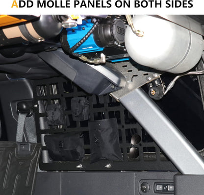 Rear Window Molle Panel for 2021 2022 2023 2024 2025 New Ford Bronco 4 Door Hard Top Cargo Organizer Rear Trunk Panel Storage System Interior Accessories, 2 Pack Black