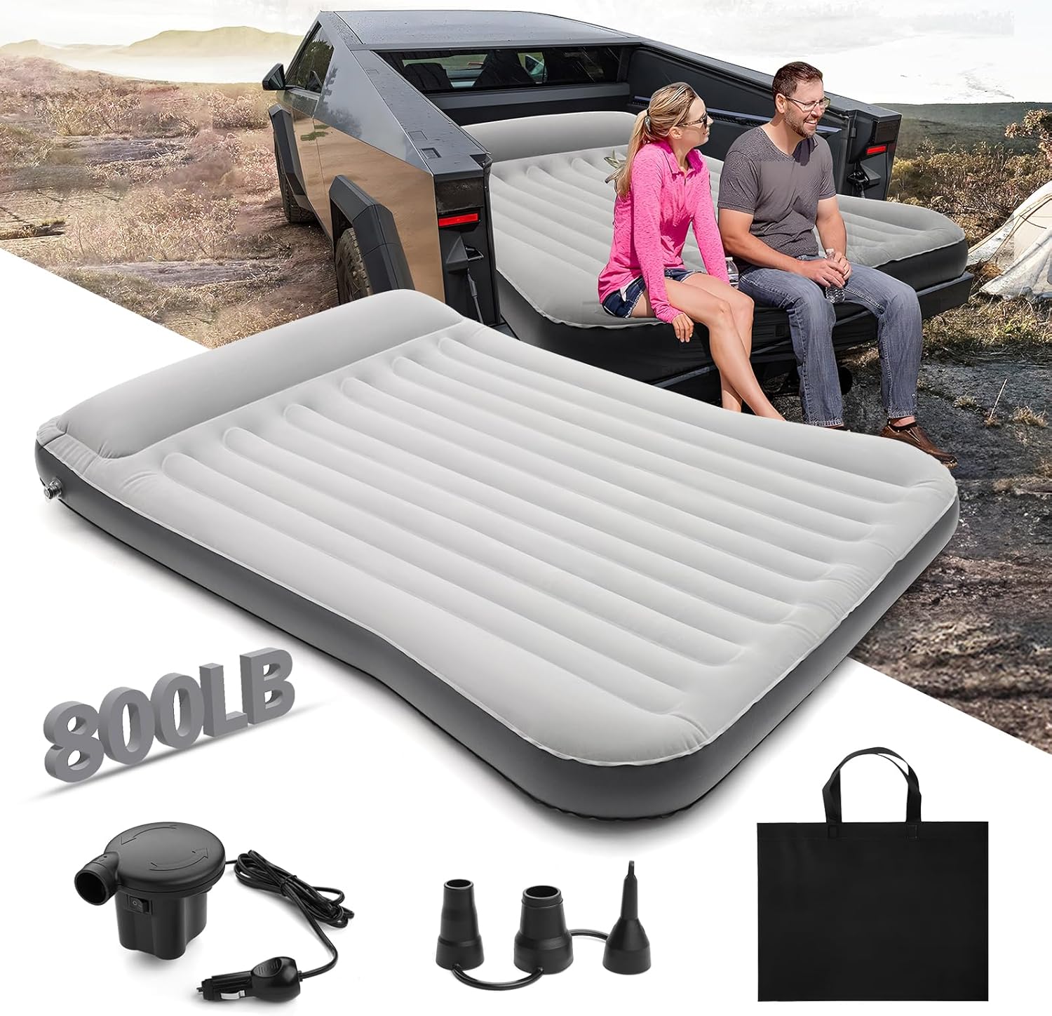 Bed Air Mattress Fit for 2024-2025 Tesla Cybertruck for Home,Tent,Camping & Guests, Travel