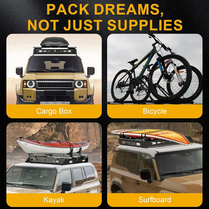 Heavy Duty Aluminum Roof Rack Cargo Platform Fits for Toyota Land Cruiser LC250 & Prado J250 2024 2025