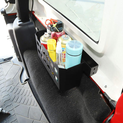Rear Molle Panel Trunk Side Cargo Rack Shelf Organizer Storage Tray Basket Metal Cargo Holder for 1997-2022 Jeep Wrangler TJ JK JL