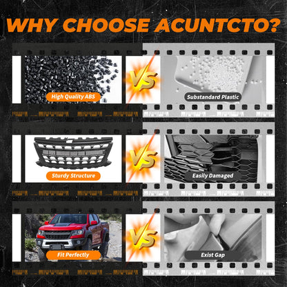 Front Grille Compatible with 2016 - 2020 Colorado Base/LT/WT / Z71 Models