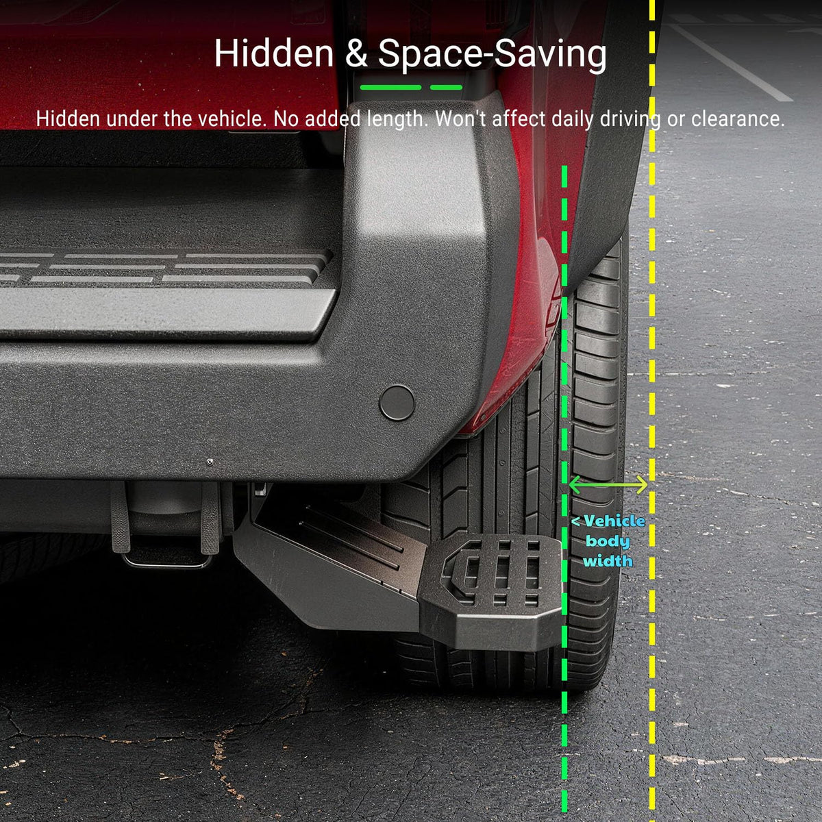 Folding Truck Rear Bumper Step for 2024-2026 Toyota Tacoma
