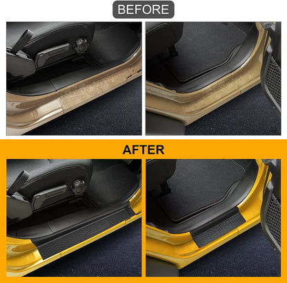 Door Sill Guards Kit with Logo 1941, Door Sill Guards Edge for 2018-2021 Jeep Wrangler JL JLU Gladiator JT 4-Door Accessories Parts Door Sill Protector Replacement, 4pcs/Set - OMOTOR