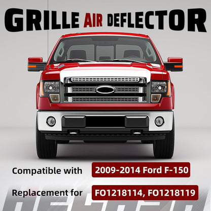 3 PCS Grille Air Deflector Compatible with 2009-2014 Ford F-150